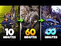 Building a FULL Rollercoaster in 10 MINUTES, 60 MINUTES and UNLIMITED Time! thumbnail