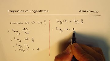 Apply Properties of Logarithms to Evaluate Expressions