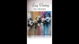 Easy Painting #flower #acrylicpainting #elsaweissbekolli #art #colorful #painting #ElsaArtLine V486
