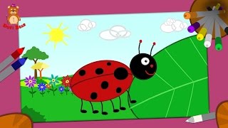 Educational Animation For Toddlers - How To Draw A Ladybug
