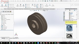 How to design Multi Groove Pulley in solidworks