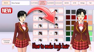 NEW UPDATE ! ! 😱 How to make 'BOY'S HAIR' in Sakura school simulator ! !💇🎀 New Tutorial Video ! !💐