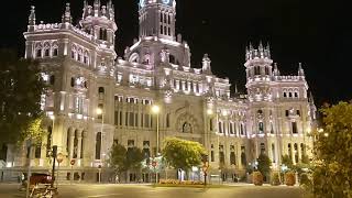 PLAZA CIBELES madrid de noche مدريد ليلا