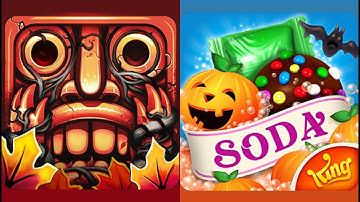 Temple Run 2 Jungle Fall Vs Candy Crush Soda Saga - Endless Run Gameplay (Android/iOS)