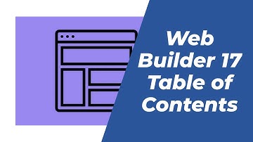 How to work with Table of Content in WYSIWYG Web Builder version 17
