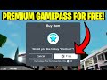 HOW TO GET PREMIUM GAMEPASS FOR FREE IN Brookhaven 🏡RP