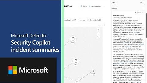 Security Copilot incident summaries | Microsoft Defender
