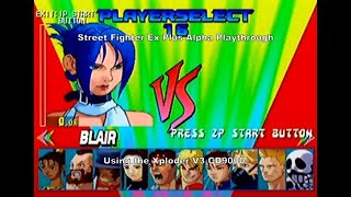 Street Fighter Ex Plus Alpha Blair Playthrough using the Xploder V3 CD9000 for Ps1 :D #Playstation