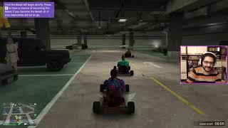 GTA Online Free Go Kart Race in free roam! Karting in Parking Lot screenshot 2