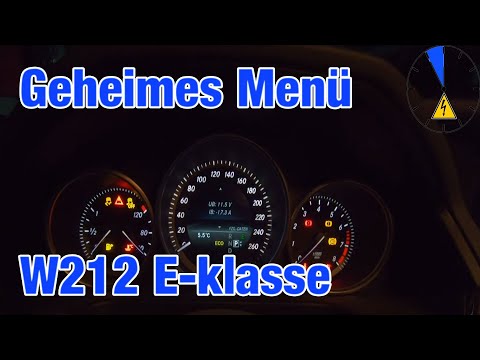 W212 Mercedes E Klasse geheime Menü Spannung Strommesser