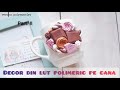 Decor cu dulciuri din lut polimeric. Part. II. Mug with polymer clay sweets. Tutorial