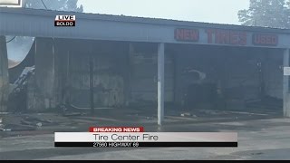 Tire center fire in Jasper