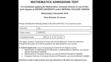 MAT 2016 Question 1 (first 10 multiple choice)