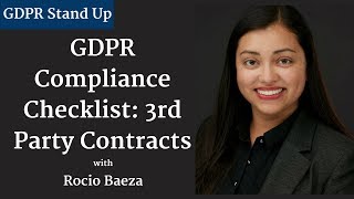 005 - GDPR Compliance Checklist: 3rd Party Contracts