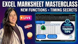 Excel Marksheet Masterclass 📊 | Create Automatic Student Result Sheet 🎓 | COUNTIF, AVERAGE, MAX, MIN
