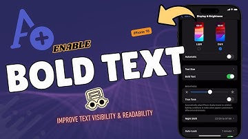 How to Enable Bold Text on iPhone 16