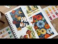 Unboxing 200 ohuhu markers and making an autumn mood board sketchbook   relaxing lofi music