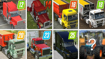 Fs12 Vs Fs14 Vs Fs16 Vs Fs18 Vs Fs20 Vs Fs23 Vs Fs25 | Transport Truck Use | Timelapse