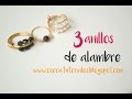 Cómo hacer tres anillos con alambre II/ How to make three rings with wire #46