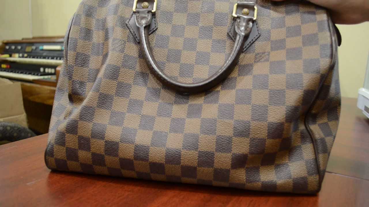 Pre-Owned Authentic Louis Vuitton Damier Brown Speedy 30 - YouTube