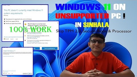 Install Windows 11 on Unsupported Pc | In sinhala | 100% Work | by AchinthaBro