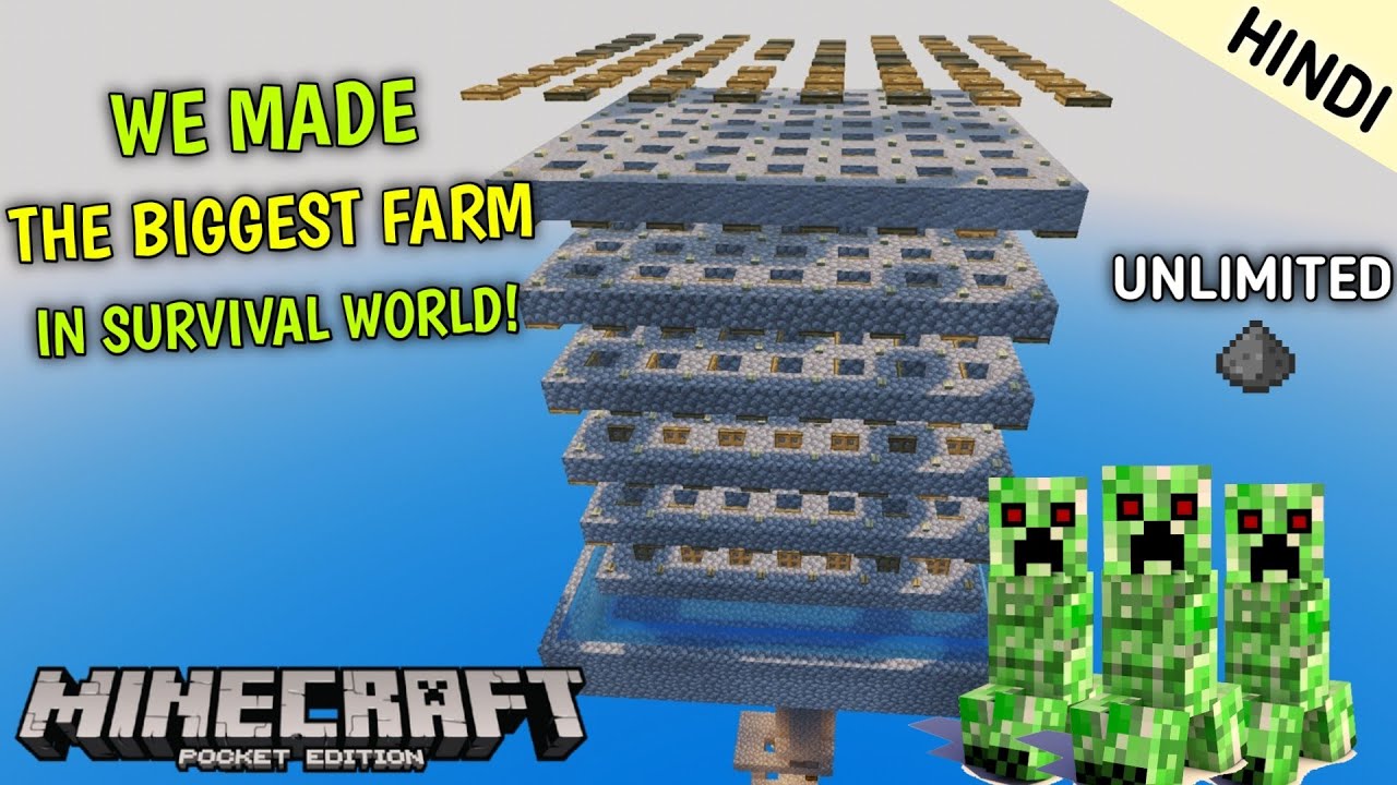 EP 47: WE Made The BIGGEST CREEPER FARM in Minecraft PE 1.18 Survival ...