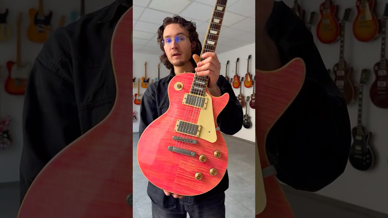 Burny Love Rock Les Paul LSD-55N 2012 - Trans Pink - YouTube