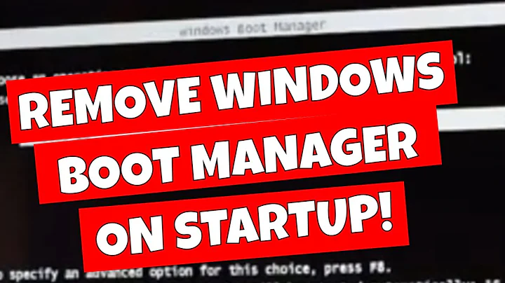 FIX Windows Boot Manager Message On Startup Help Reduce Boot Times