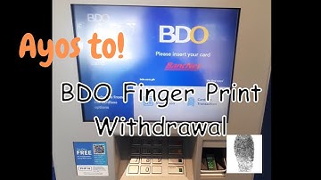 How to Withdraw in ATM using Finger Print | BDO Cardless Withdrawal