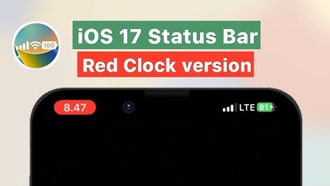 iOS 17 STATUS BAR on Android | Red Clock version 🍒