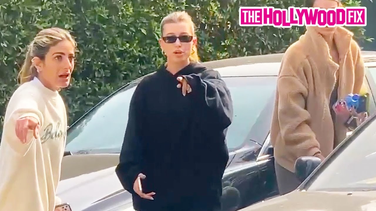 Hailey Bieber Gets Yelled At When Stopping To Check Out A Car Wreck While Leaving Forma Pilates