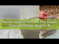 Review Spidfee Silicone Microwave Steam Sterilizer Bag for Baby Reusable Quick Sterilizing Bag for B