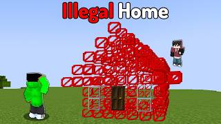 100 Illegal Houses In Minecraft! (tagalog)