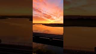 Sunrise At Linden, NJ #sunrise #sunset #frankfrosario #burn #reflection #coloroftheday #newjersey