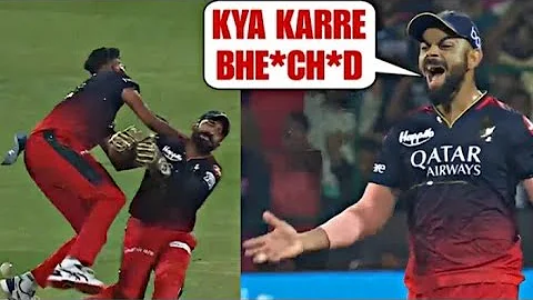 Virat Kohli angry on Siraj and Karthik for Dropping Rohit's Catch | RCB vs MI