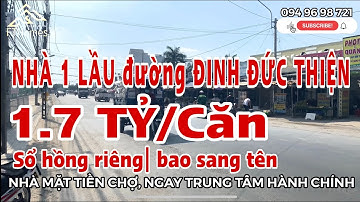 Nhà ĐINH ĐỨC THIỆN| ngay chợ BÌNH CHÁNH vào chỉ 5p| Liền kề chợ CẦU TRÀM| Bao rẻ nhất thị trường|SHR