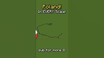 Poland in EVERY SCALE! #minecraft #poland #countryballs #polska