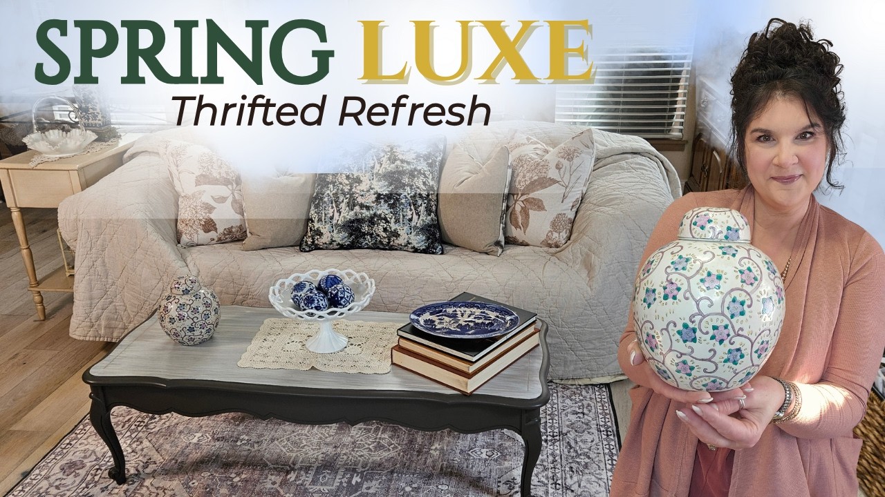 I Gave My Living Room a Thrifted Spring Luxe Makeover....Let Me Show You!
