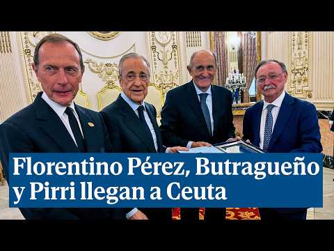 Florentino, Butragueño y Pirri llegan a Ceuta para zanjar la polémica de Mbappé, Vinicius y Konaté