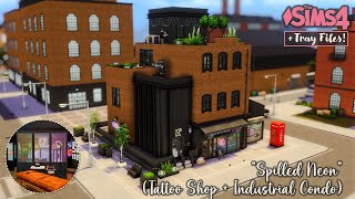 RENOVATING "Spilled Neon" (Tattoo Shop + Industrial Condo)|The Sims 4 Stop Motion Build|+Tray Files screenshot 2