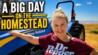 A Big Day on the Homestead | Our Tractor Arrives, Moving our Goats and Homemade Bread!