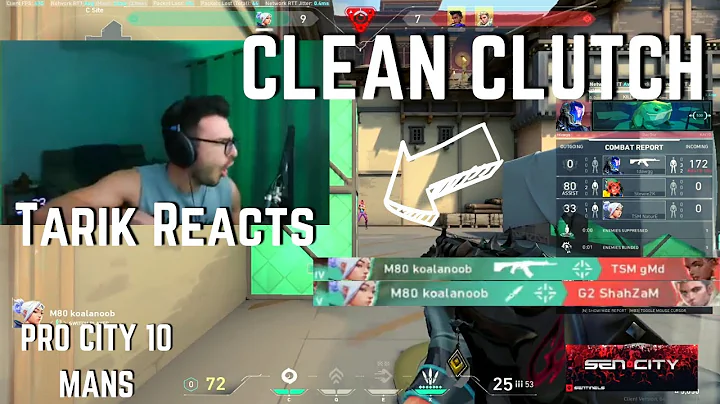 SEN tarik REACTS to M80 koalanoob CLEAN Jett CLUTCH ! // PRO 10 MANS | VALORANT Clips
