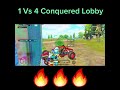 1 Vs 4 Conquered Lobby X Bachabacha Badmas Hogya #bgmi #fails #pubgmobile