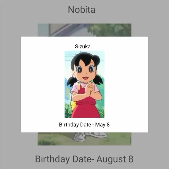 Doraemon all characters date of birth... YouTube
