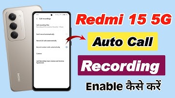 Redmi 15 5g me auto call recording kaise kare , how to turn on auto call recording in redmi 15 5g 