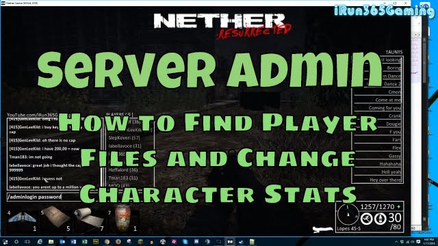 Nether Admin Server | How to Find Players Files and Change Character ...