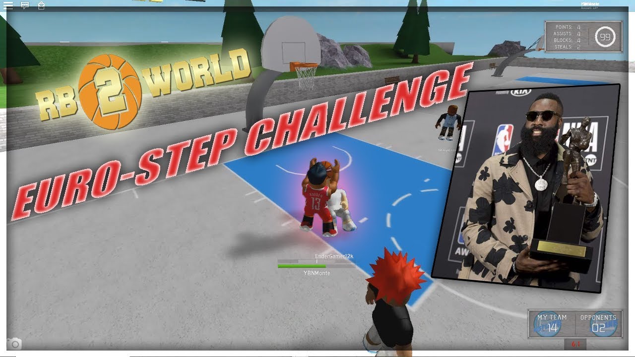James Harden Euro Step Challenge (Gone Wrong) Part 1 | ROBLOX RB World 2 Gameplay