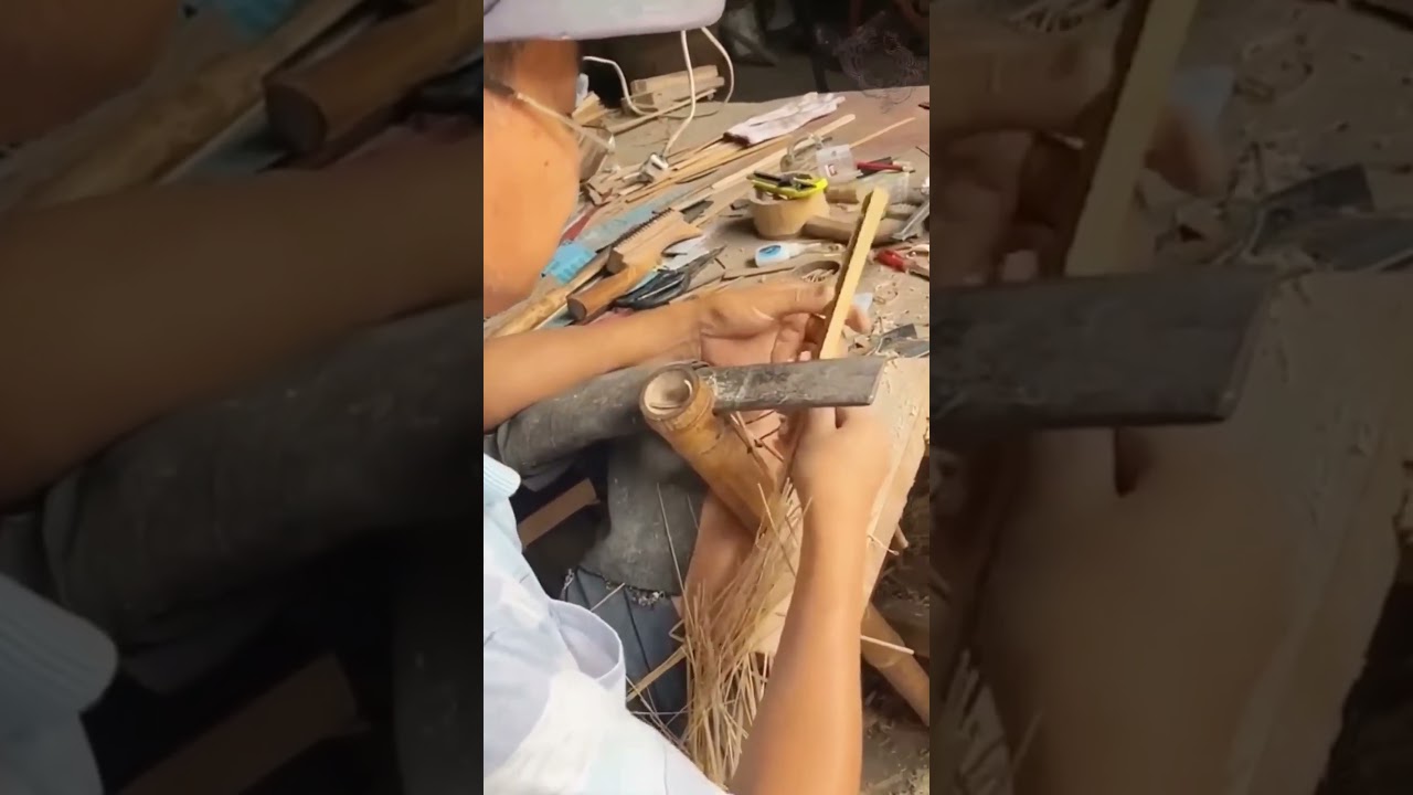 Making process of BBQ bamboo skewers