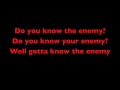 Green Day Know Your Enemy Lyrics