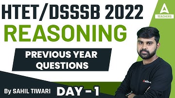 HTET 2022/DSSSB 2022 | HTET Reasoning Classes | Previous Year Paper  | HTET Online Coaching Class